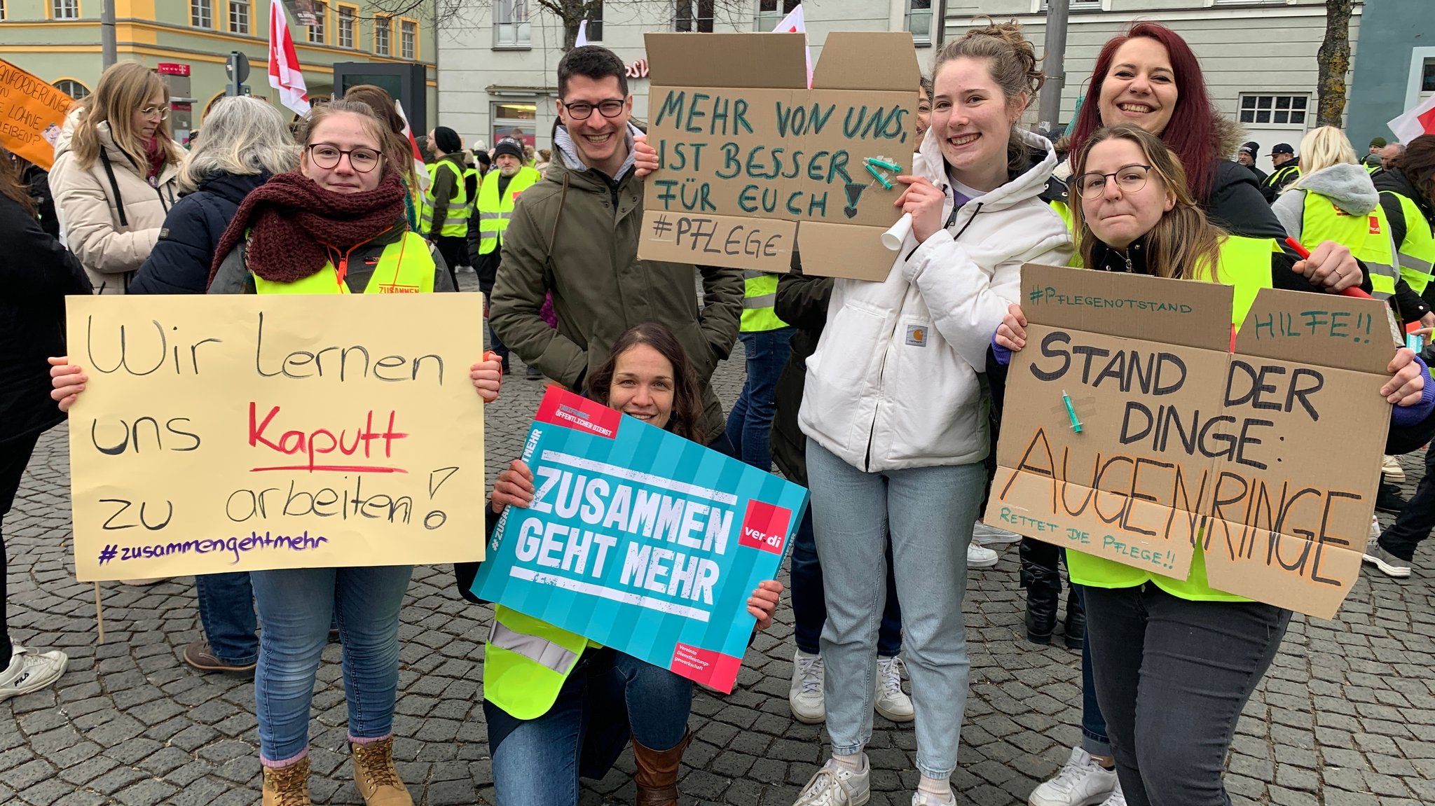 Demonstrierende in Ingolstadt.