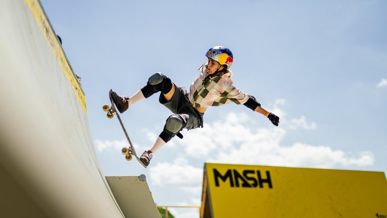 Die Spanierein Naia Laso gewinnt das Skatboard-Finale in München | Bild: Munich Mash/Fabian Stoffers Die Spanierein Naia Laso gewinnt das Skatboard-Finale in München