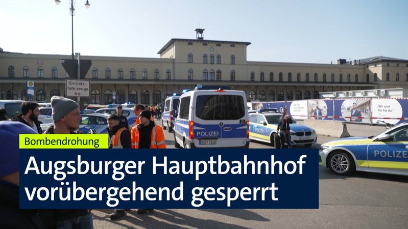 Bombendrohung am Augsburger Hauptbahnhof | Bild: BR Bombendrohung am Augsburger Hauptbahnhof