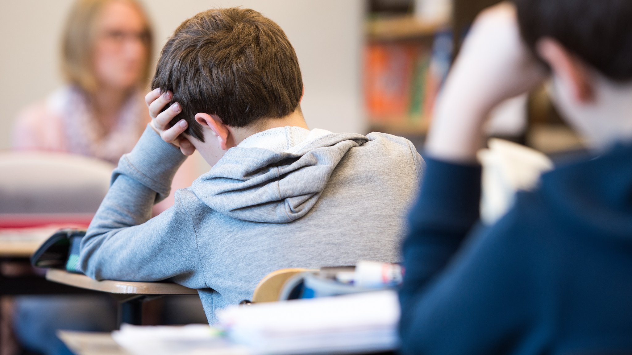 Archivbild: Schüler Thomas am Gymnasium in Alsdorf (Nordrhein-Westfalen)