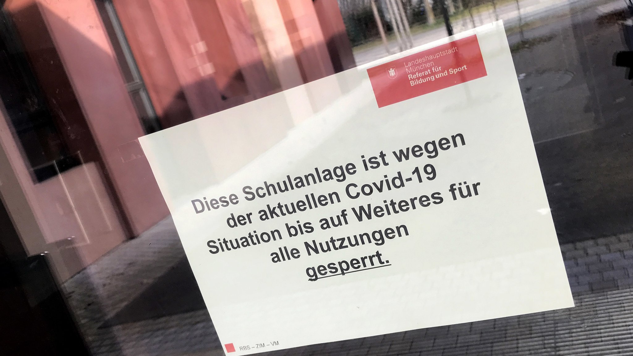 Wegen der Corona-Pandemie geschlossene Kita in München-Riem, aufgenommen am 16. März 2020.