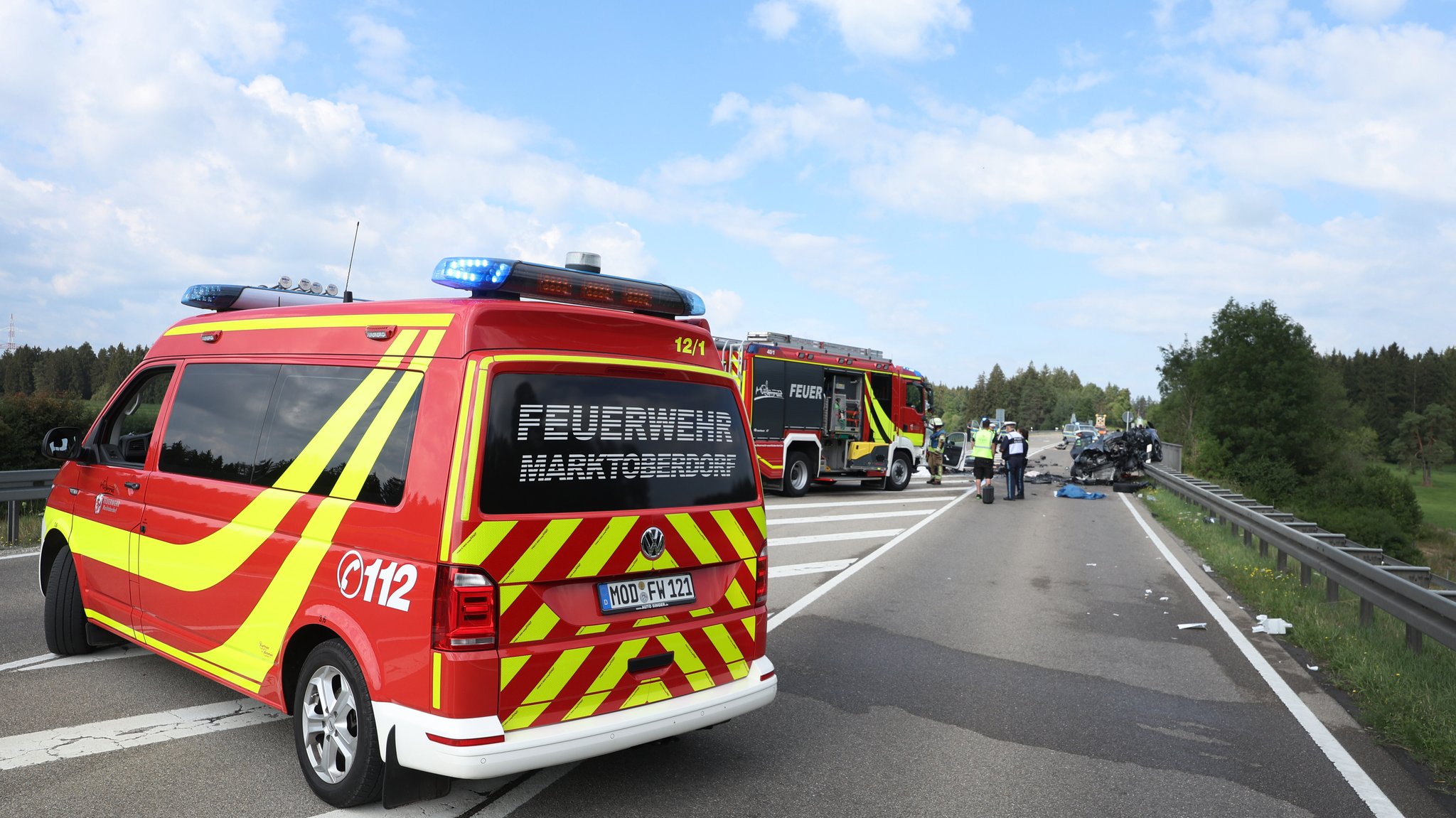 Zwei Tote bei schwerem Unfall auf Bundesstraße im Allgäu