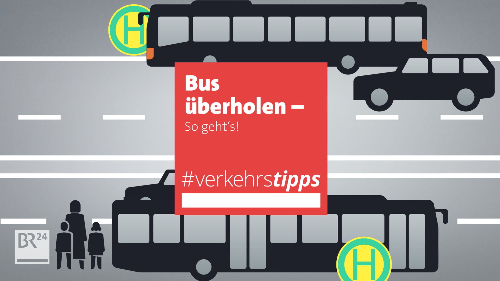 Diese Verkehrsregeln gelten an einer Bushaltestelle