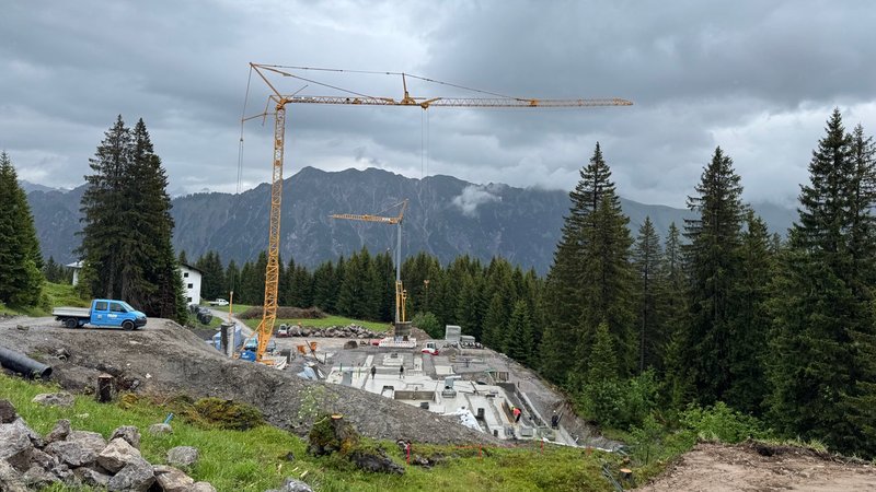 Bauarbeiten für die Fellhornbahn | Bild: Simon Wörz/BR Bauarbeiten für die Fellhornbahn