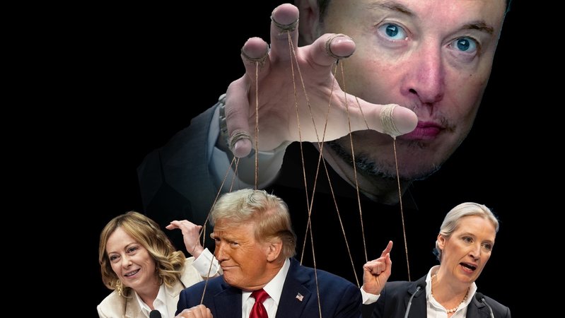 Auf seiner Plattform X, ehemals Twitter, spricht Elon Musk im Livestream mit Alice Weidel, macht Wahlwerbung für die AfD. Steckt ein größerer Plan dahinter? | Bild: pa/dpa/dpa/pa/colourbox Auf seiner Plattform X, ehemals Twitter, spricht Elon Musk im Livestream mit Alice Weidel, macht Wahlwerbung für die AfD. Steckt ein größerer Plan dahinter?