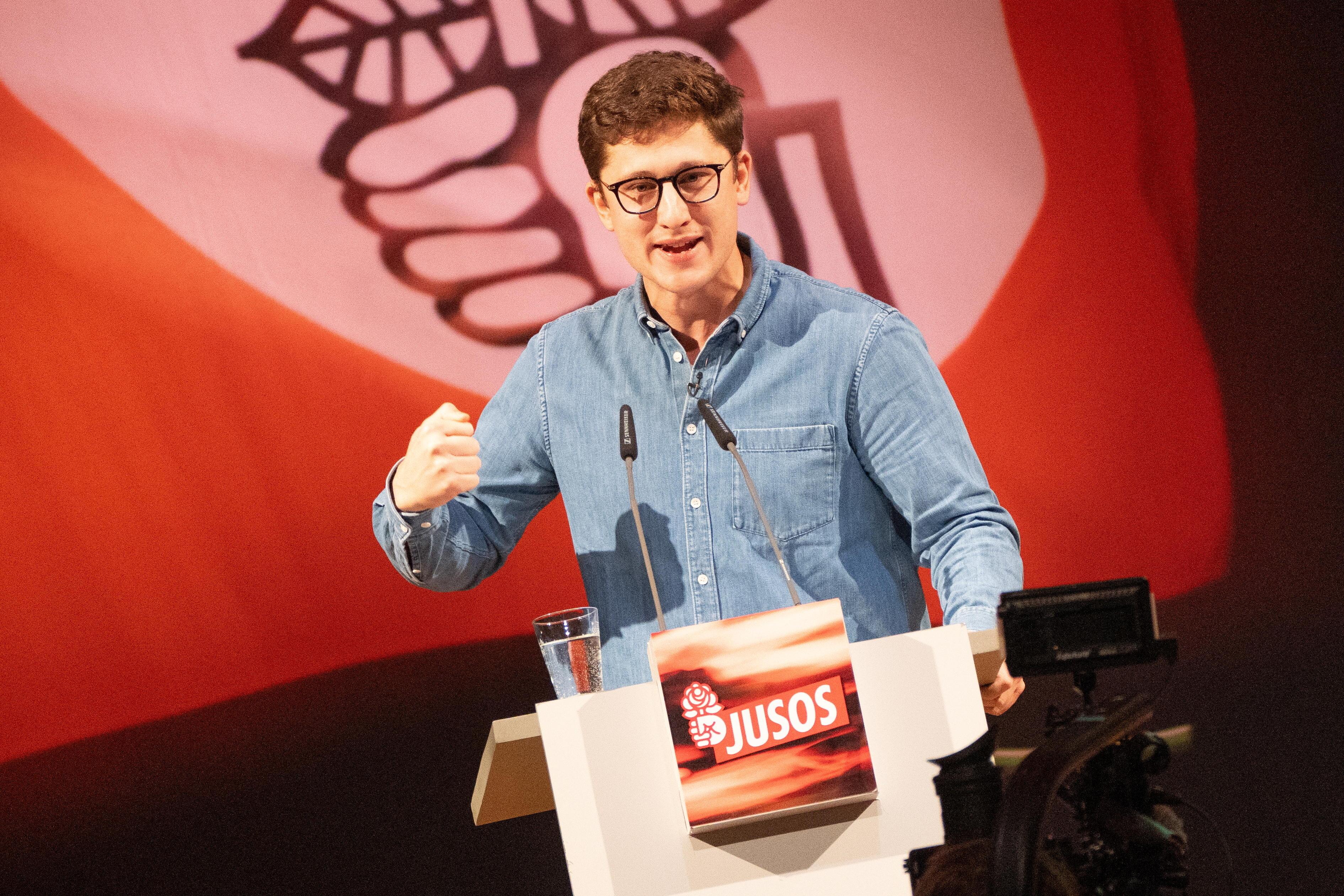 ARCHIV (23.11.2024): Philipp Türmer, Juso-Bundesvorsitzender beim Juso-Bundeskongress 2024 in Halle (Saale)