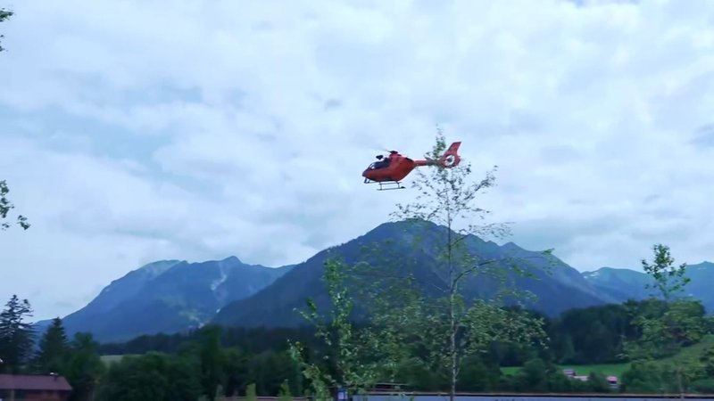 Helikopter-Einsatz auf Allgäuer Berghütten