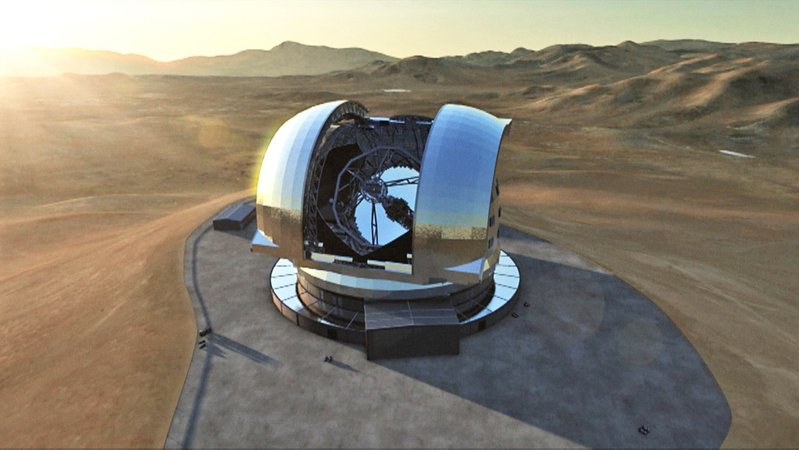 European Extremely Large Telescope (E-ELT) der Europäischen Südsternwarte in Chile, soll mit 39 Metern Spiegeldurchmesser ab 2024 den Weltraum erforschen.