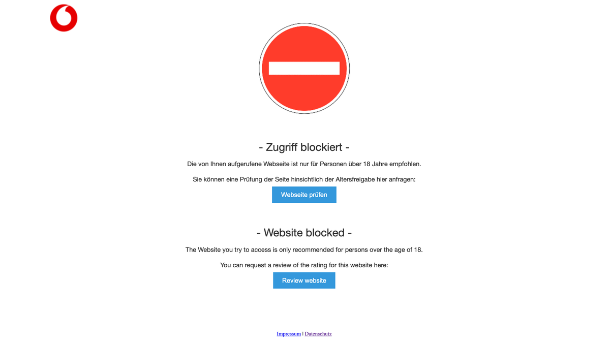 Zugriff blockiert: Das BayernWLAN sperrt alle Webseiten, die das Jugendschutzprogramm JusProg als "ab 18" einstuft.