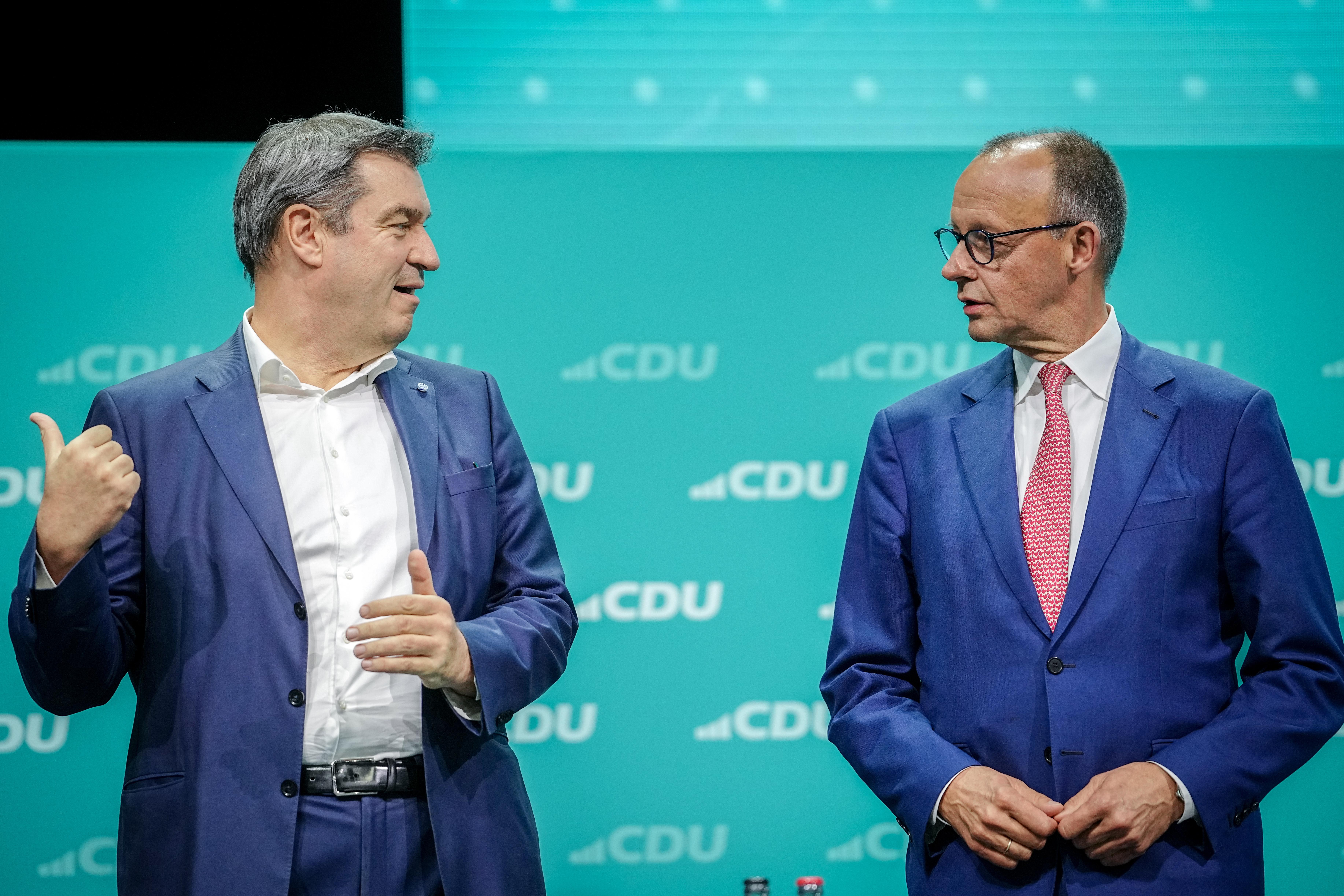 Archivbild: CSU-Chef Markus Söder und der CDU-Vorsitzende Friedrich Merz 