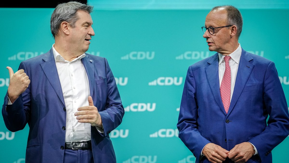 Archivbild: CSU-Chef Markus Söder und der CDU-Vorsitzende Friedrich Merz 