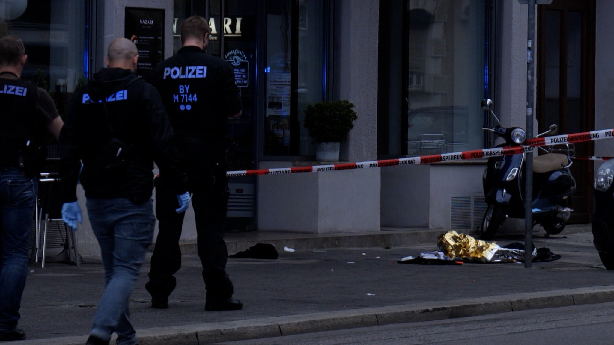 Abgesperrter Ort des Zwischenfalls.