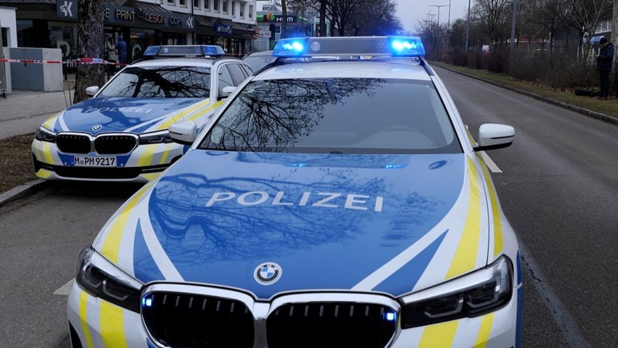 Polizeiautos in München-Trudering