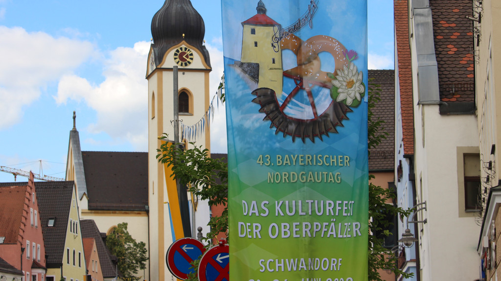 Nordgautag-Fahne in Schwandorf 