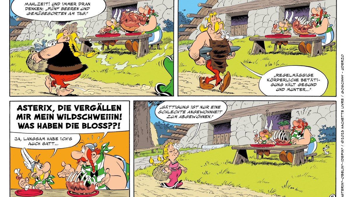 Asterix und Obelix lassen sich ihren Braten noch schmecken, aber damit stehen sie allein da.