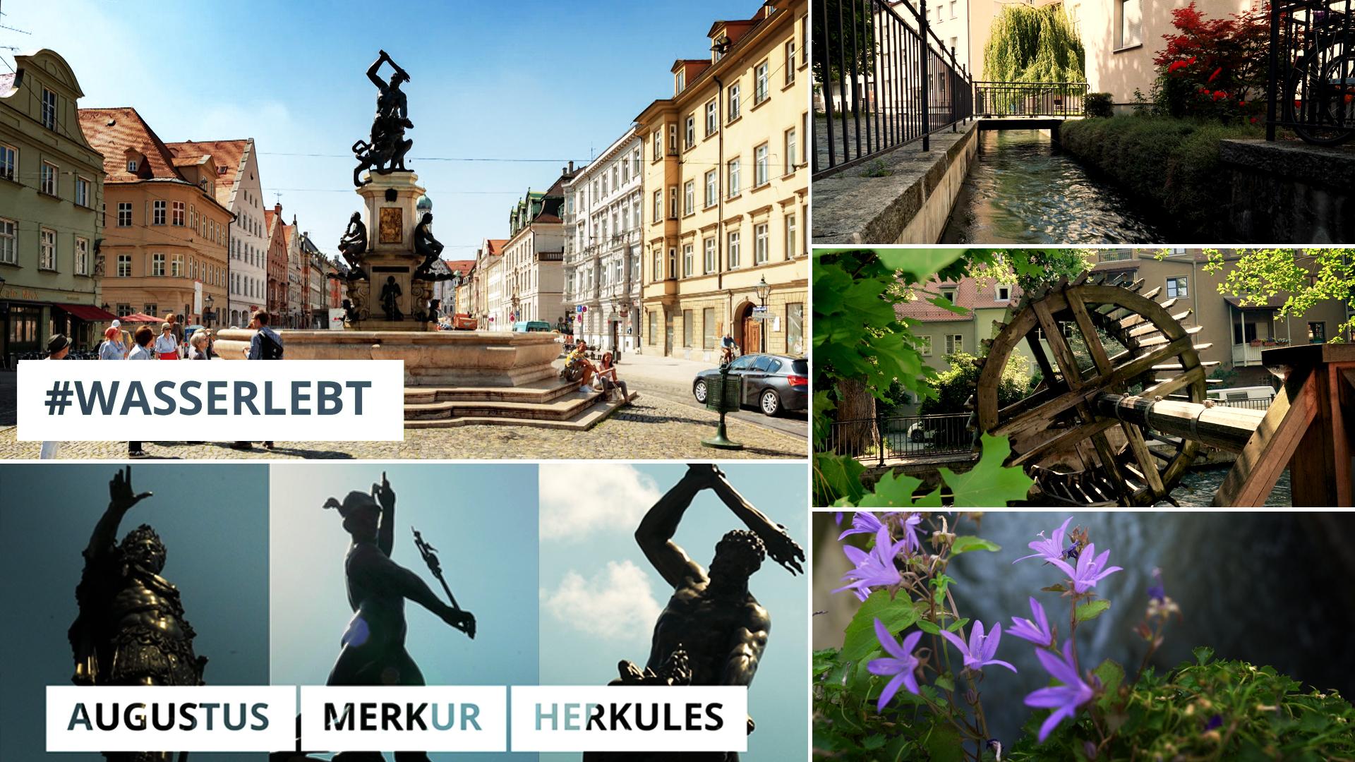 Brunnen und Kanäle in Augsburg