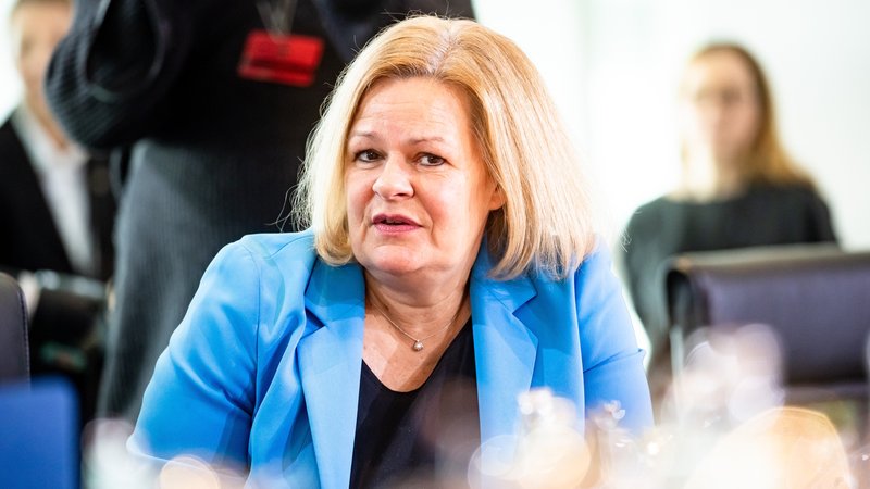 Innenministerin Faeser | Bild: picture alliance / NurPhoto | Emmanuele Contini Innenministerin Faeser