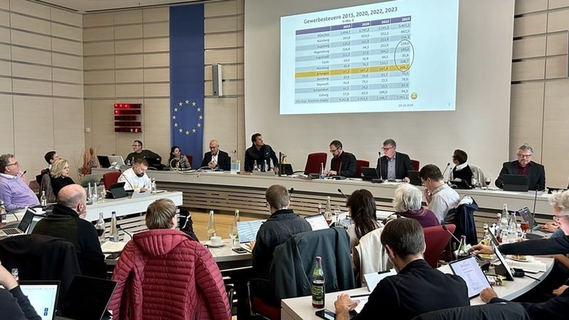 Vorstellung des Haushalts im Erlanger Stadtrat | Bild: BR/Michael Reiner Vorstellung des Haushalts im Erlanger Stadtrat