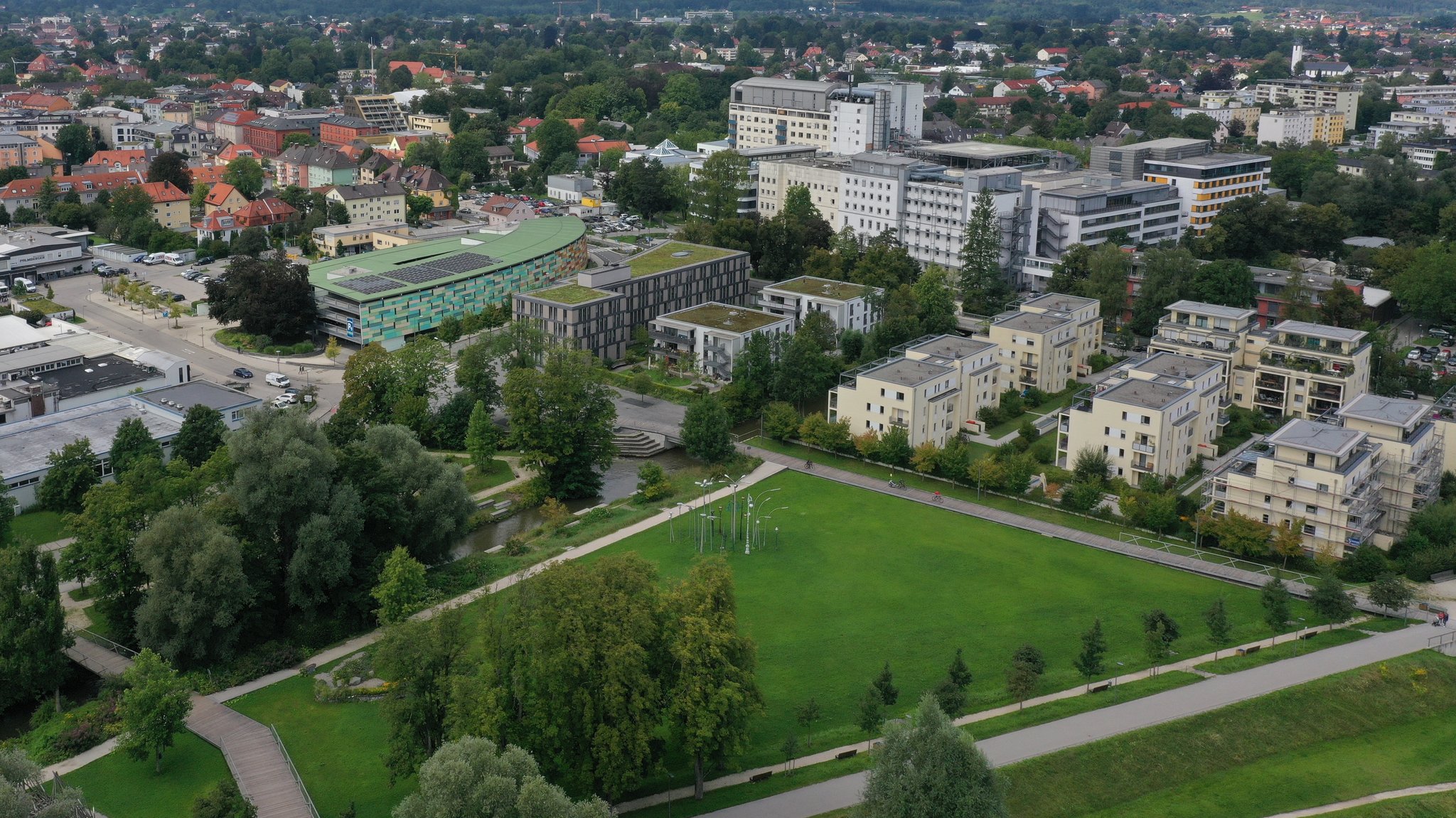 Der nördliche Teil des Mangfallparks - Rosenheim ist durch die Landesgartenschau grüner geworden