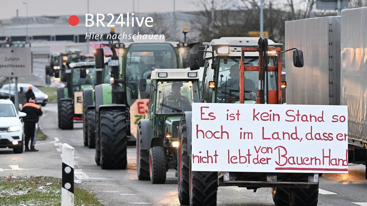 BR24live zu den bundesweiten Bauernprotesten