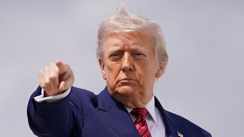 US-Präsident bei einem Besuch in New Jersey (25.05.2025) | Bild: REUTERS/Nathan Howard US-Präsident bei einem Besuch in New Jersey (25.05.2025)