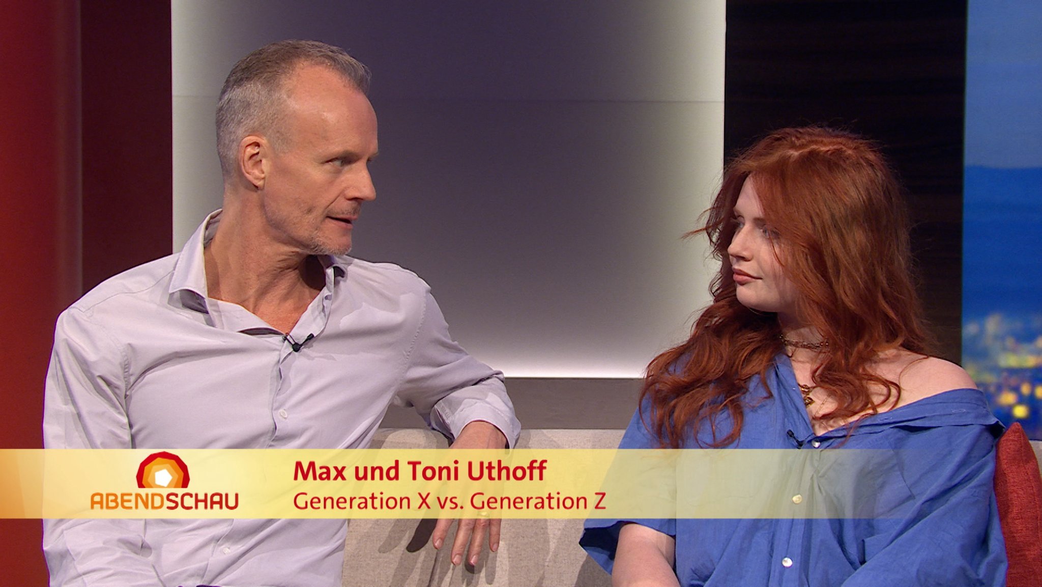 Max und Toni Uthoff zu Gast bei der Abendschau, am 22.4.2025
