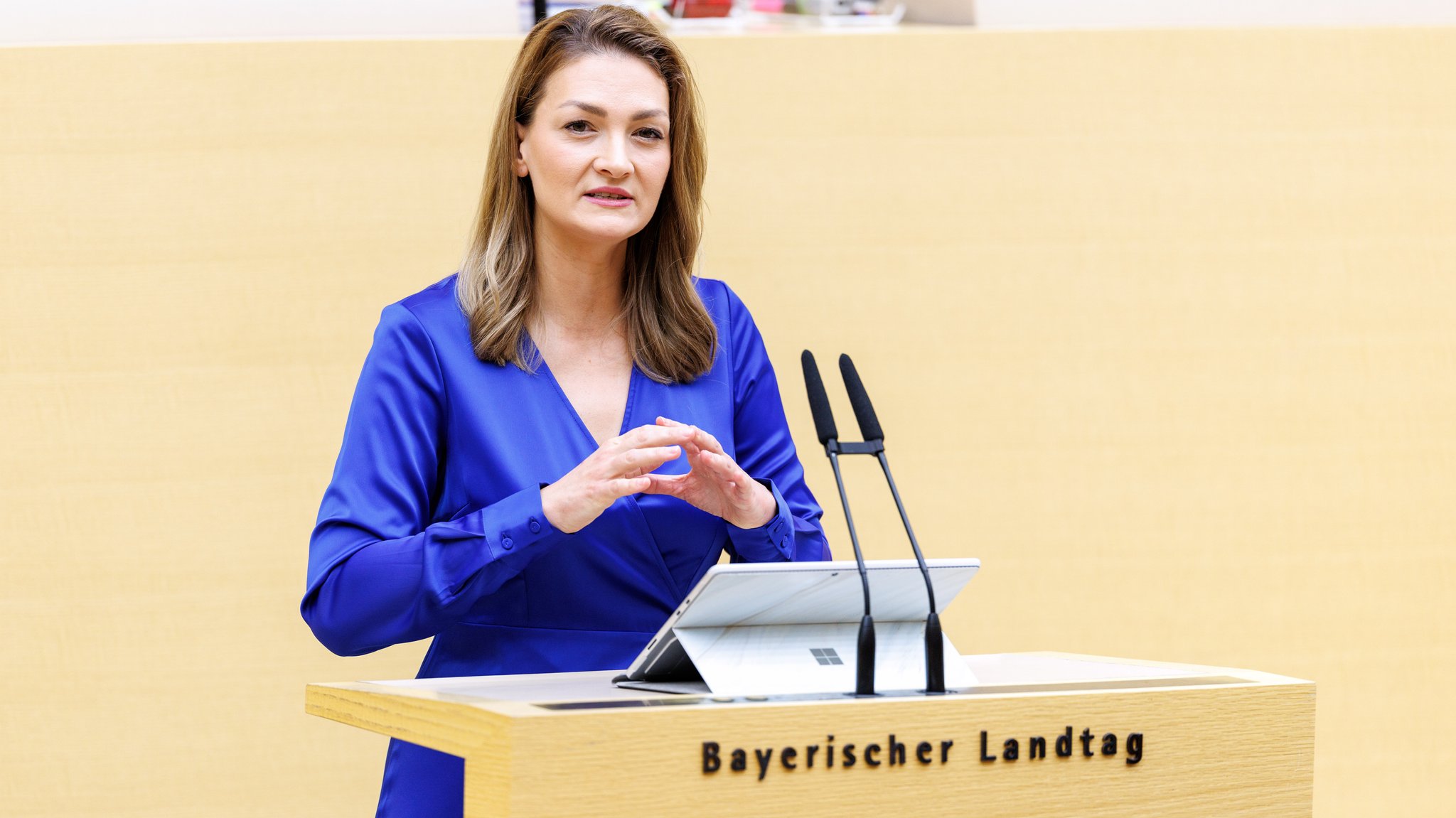 Die bayerische Gesundheitsministerin Judith Gerlach im Landtag