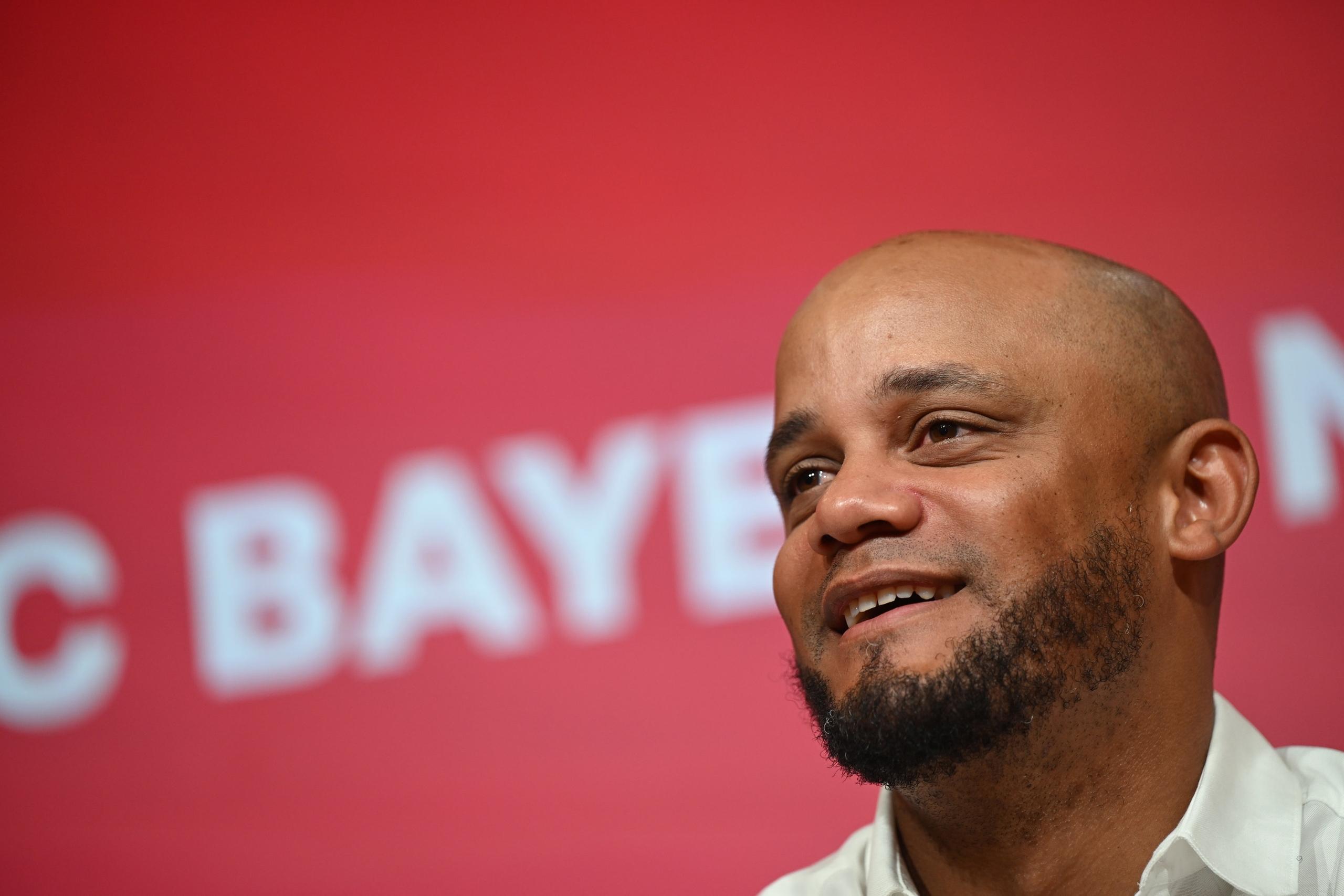 30.05.2024, Bayern, München: Fußball: Bundesliga, Vorstellung neuer Trainer beim FC Bayern, Allianz Arena: Vincent Kompany wird als neuer Trainer vorgestellt. F