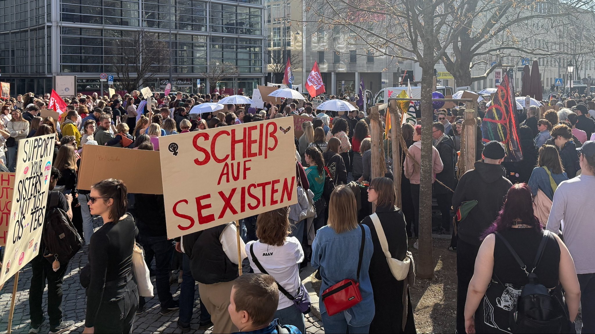 Demonstration zum Weltfrauentag in München