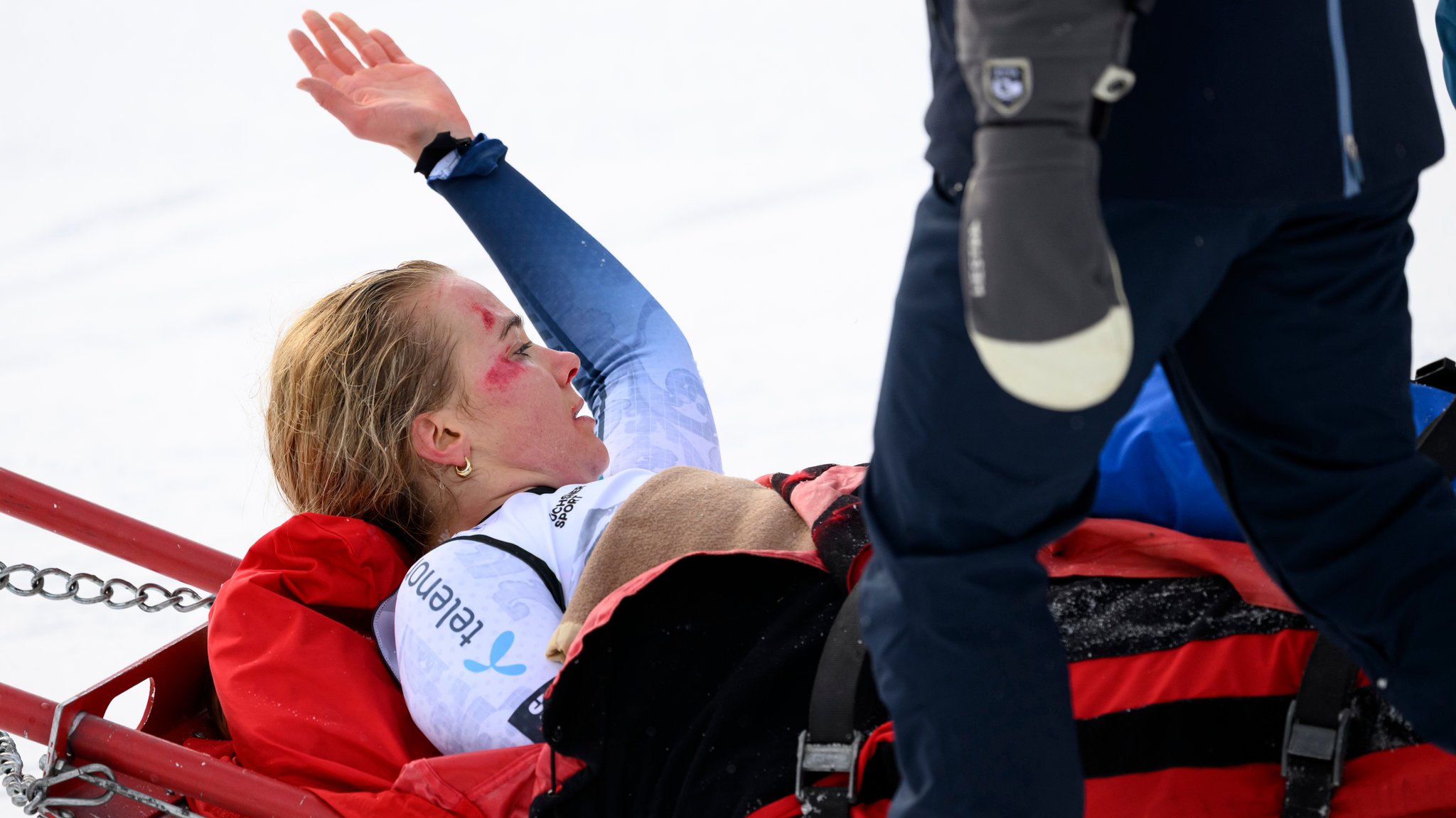 Die Norwegerin Marte Monsen in Crans-Montana | Bild: picture-alliance/dpa Die Norwegerin Marte Monsen in Crans-Montana