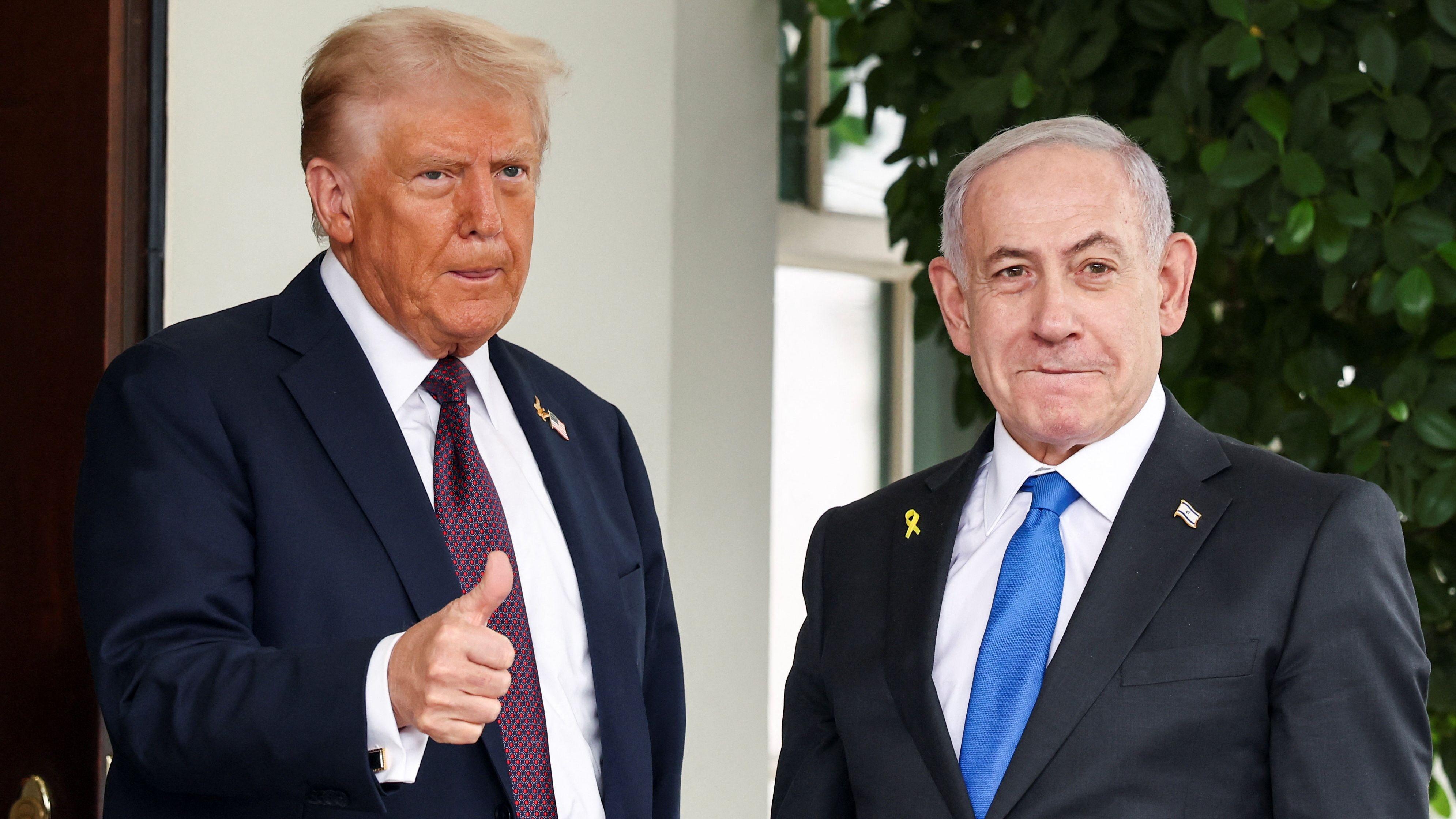 US-Präsident Trump (links) und Israels Ministerpräsident Netanjahu 