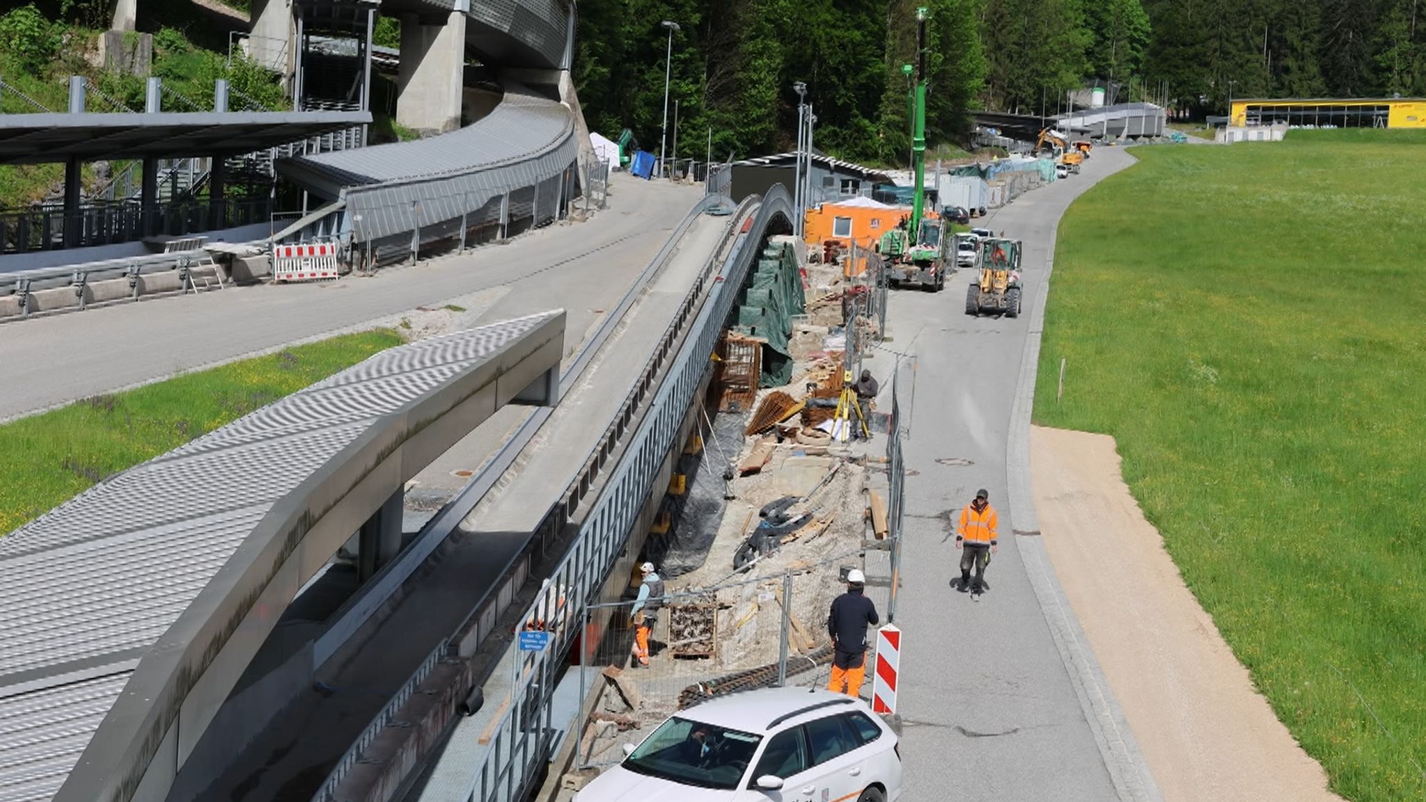 Die Baustelle an der Königssee-Kunsteisbahn