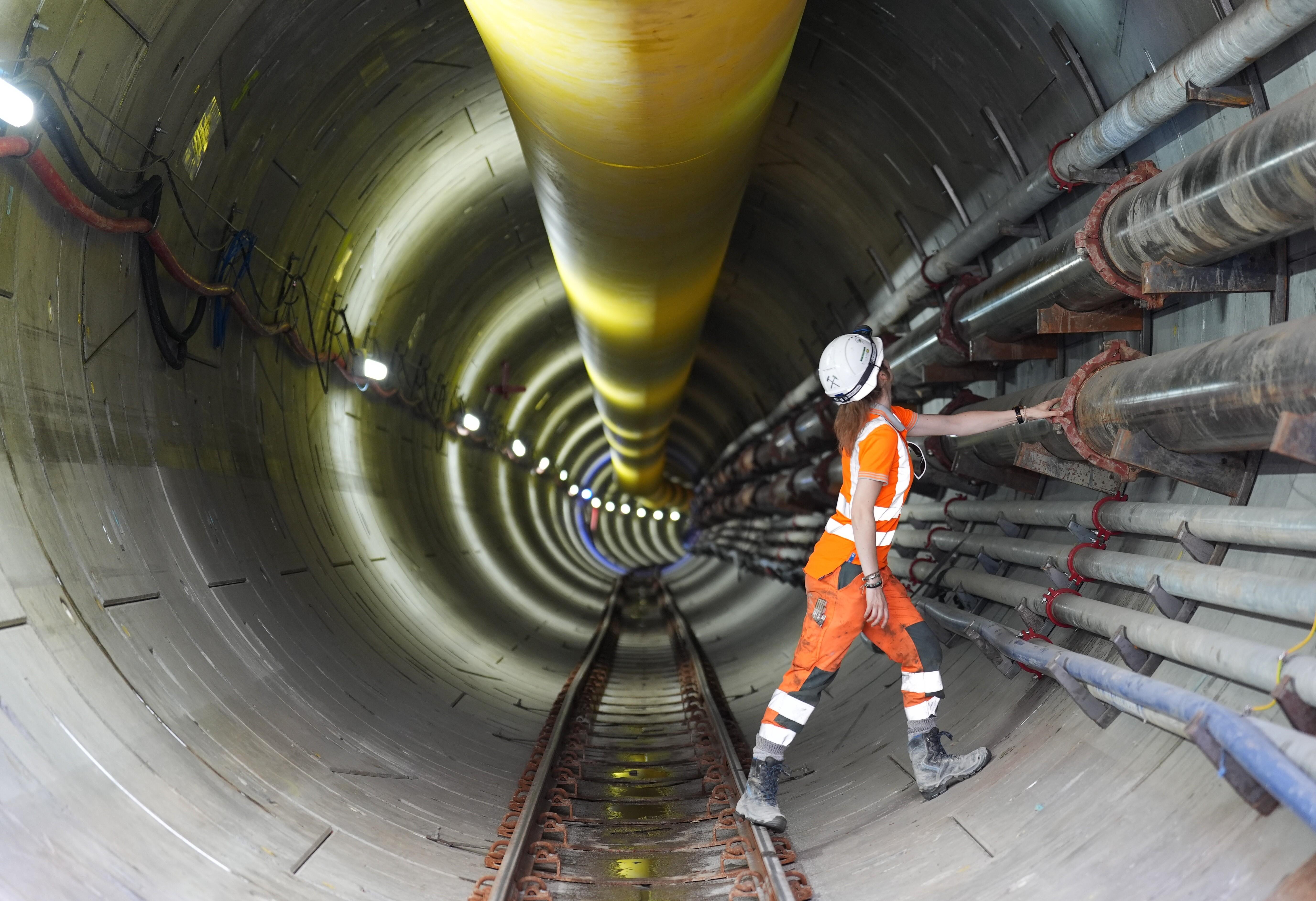 Baustelle Elbtunnel für Stromleitung Südlink