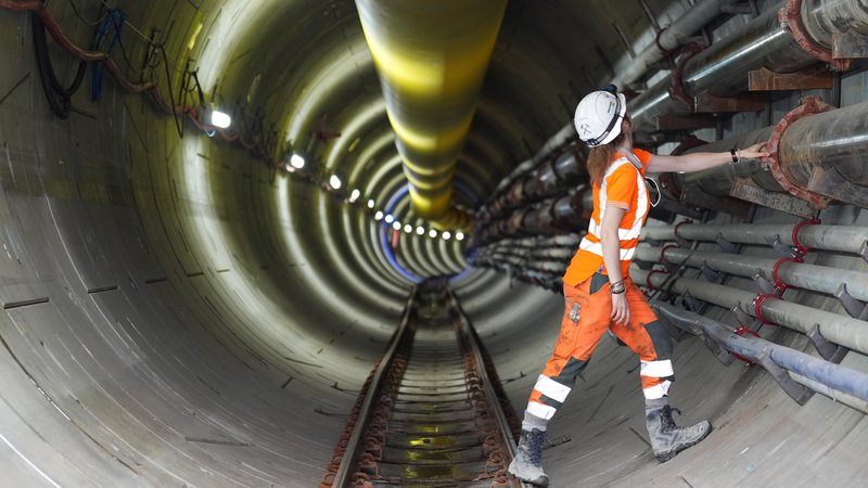 Baustelle Elbtunnel für Stromleitung Südlink | Bild: picture alliance/dpa | Marcus Brandt Baustelle Elbtunnel für Stromleitung Südlink