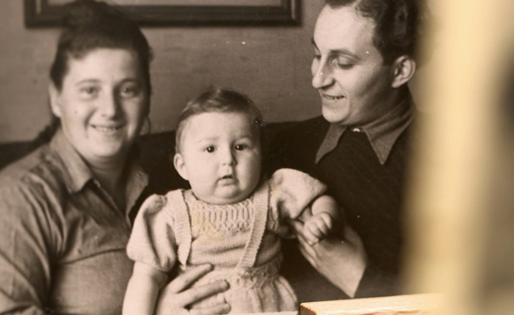 David Stopnitzer als Baby mit seinen Eltern