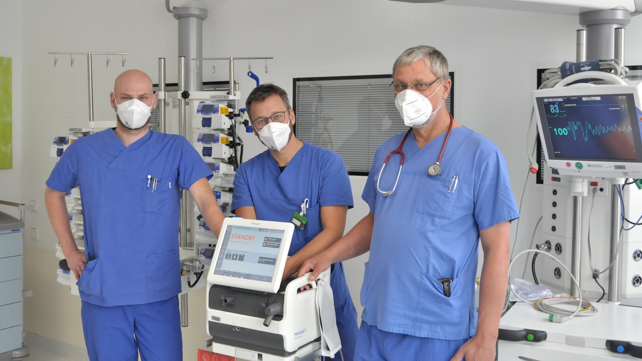 Rick Breunig (Pflegedienstleiter), Dr. Florian Amor (Intensivmediziner); Dr. Hans Michel (Intensivmediziner).