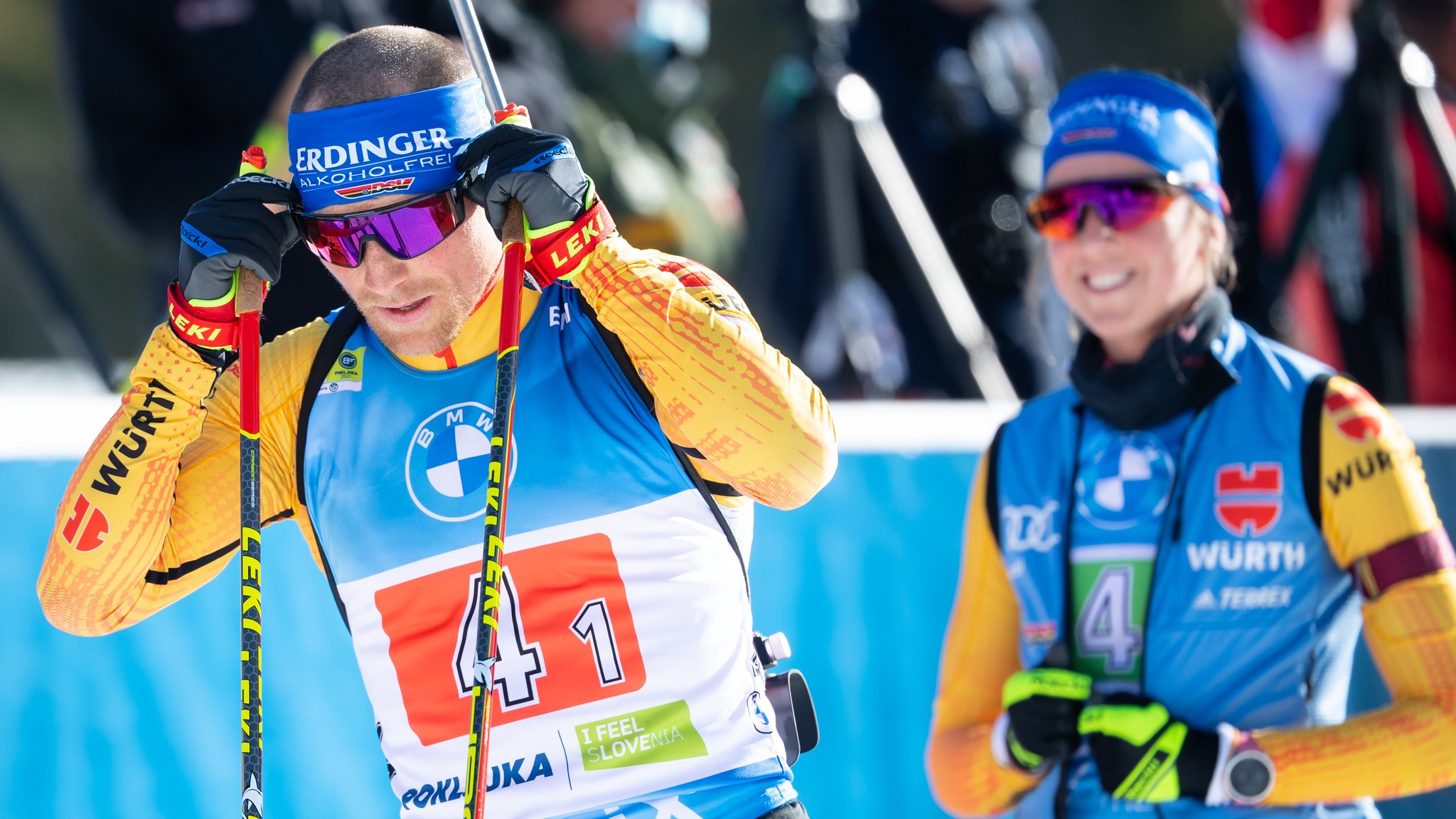 Erik Lesser und Franziska Preuß