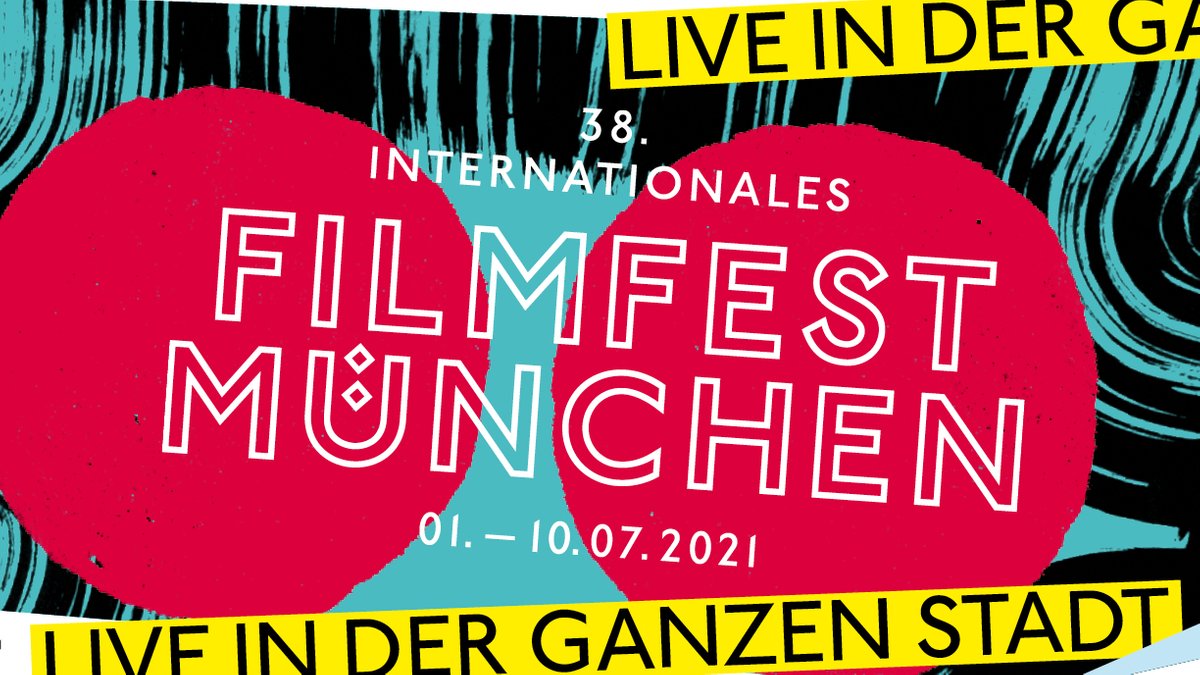 Plakat des 38. Filmfests München unter dem Motto "Live in der ganzen Stadt". 