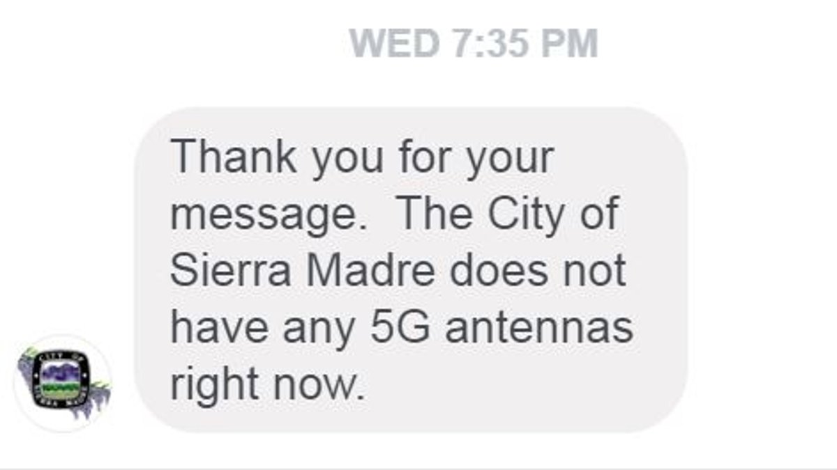 Antwort der City of Sierra Madre auf Facebook