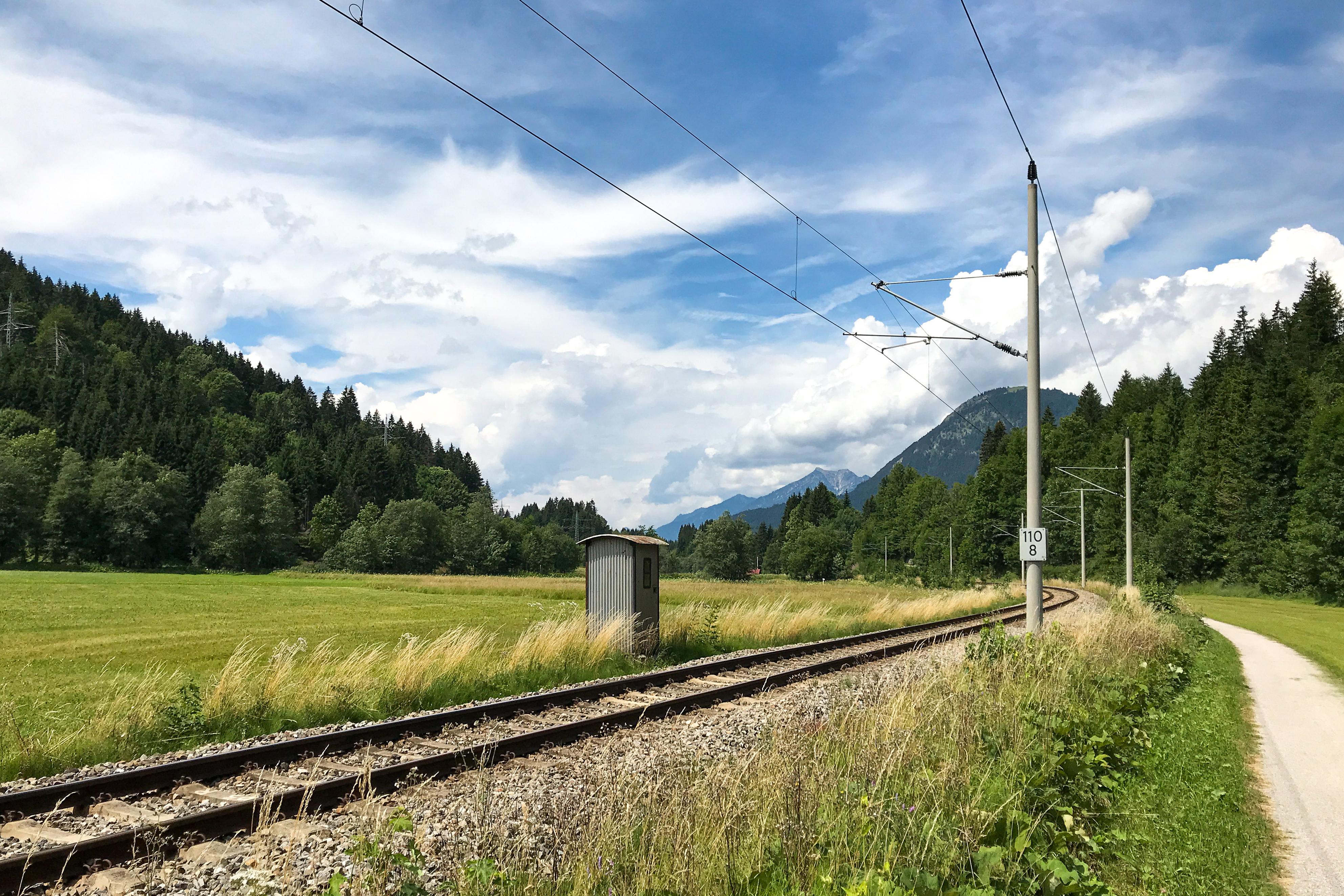Bahngleis in Bayern