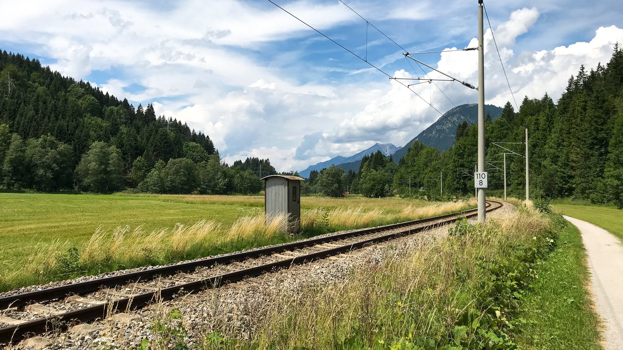 Bahngleis in Bayern