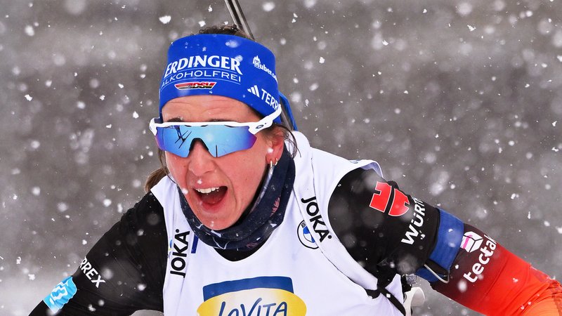 Franziska Preuß beim Zieleinlauf | Bild: pa/dpa Franziska Preuß beim Zieleinlauf