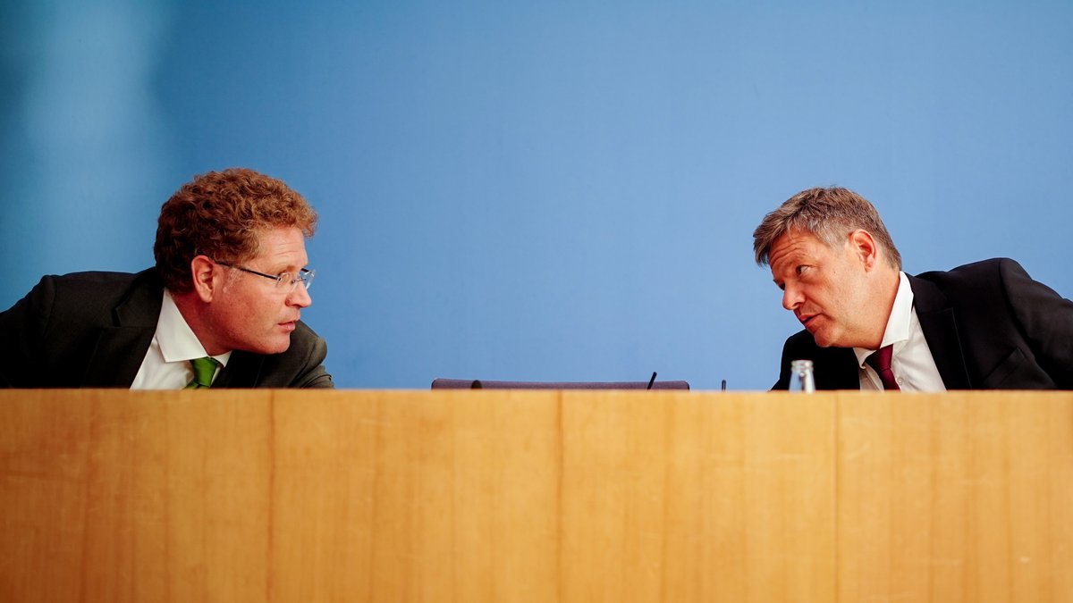 5.9.2022: Robert Habeck (Grüne), Bundesminister für Wirtschaft und Klimaschutz (BMWK), und Patrick Graichen, Staatssekretär im BMWK