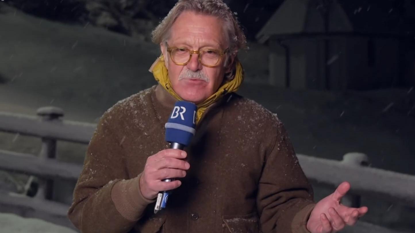 BR-Sportreporter Andreas Troll vor dem Slalom in Gurgl.