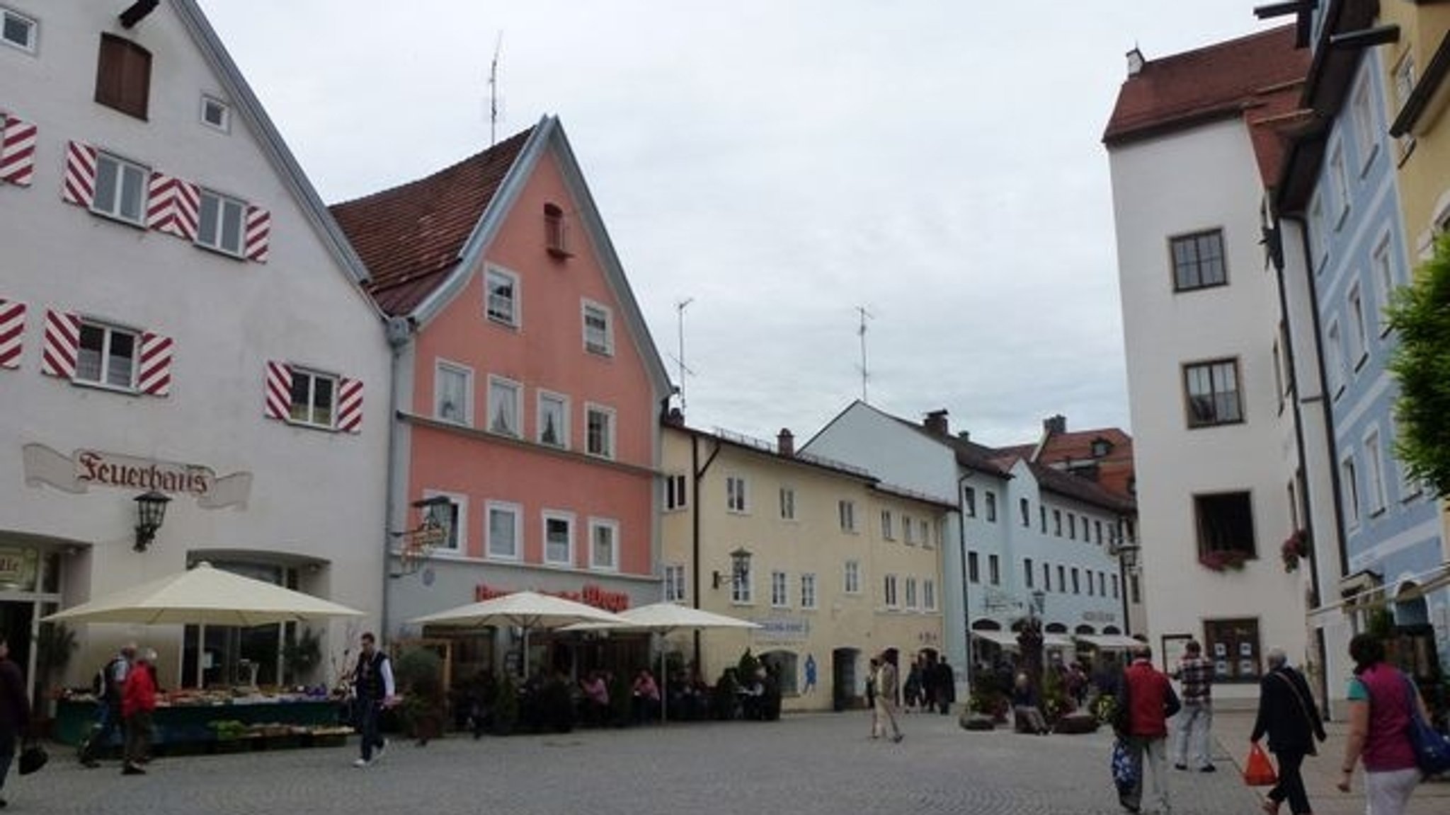 Blick auf die Altstadt von Füssen im Allgäu.