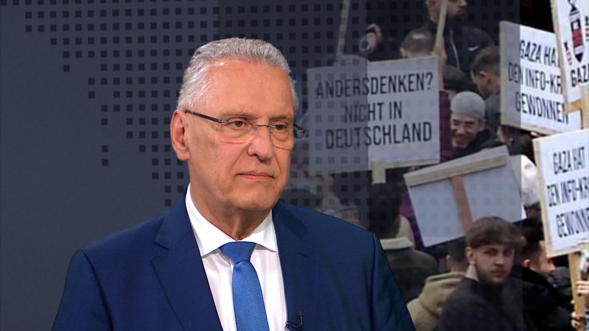 Bayerns Innenminister Herrmann im Interview zur Islamisten-Demo.