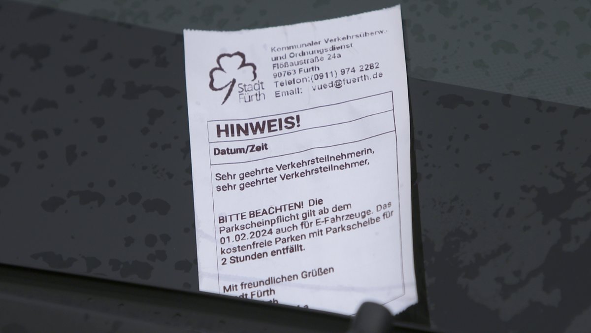 Fürth beendet Pilotprojekt: E-Auto-Parken nicht mehr kostenlos