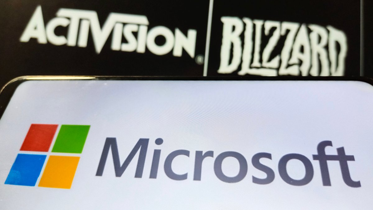 Firmen-Logos von Activision / Blizzard und Microsoft