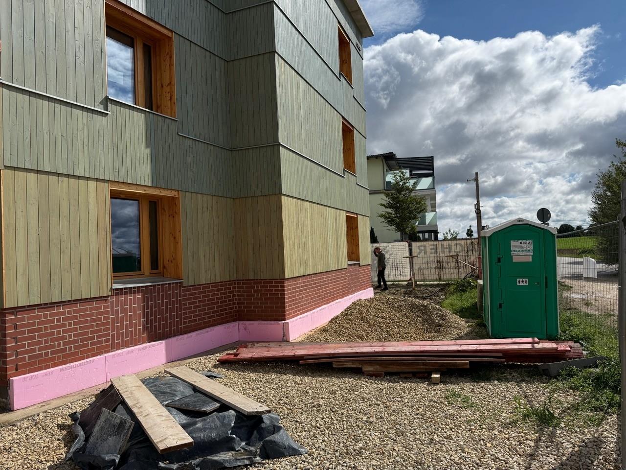 Fassade eines Gebäudes.