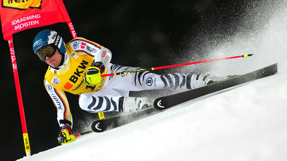 Alexander Schmid beim Riesenslalom in Schladming.